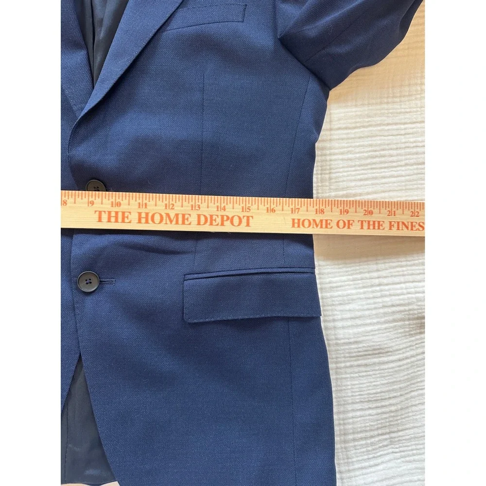 Hugo Boss Wool Suit 36S Jacket 32R Pants Navy Blue 2-Piece Blazer Coat 2 Button